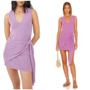 Free People Beach Poppy Sweater Mini‎ Dress Ochid Rain Size XS Beach Roma…